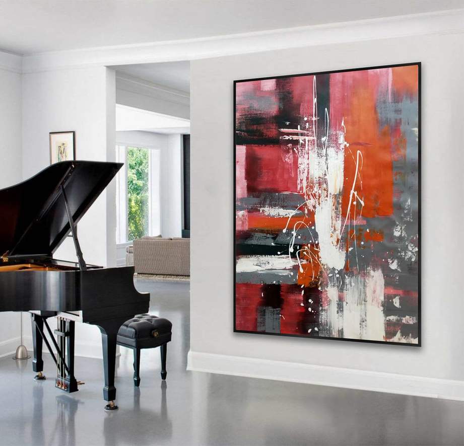 dining red wall art